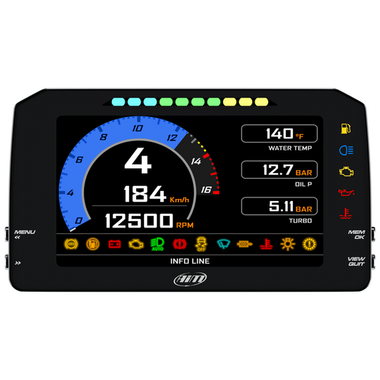 AiM MXP 1.3 Strada IVA Compliant 6" Dash Display Plug & Play, Kit Car Display - AimShop.com