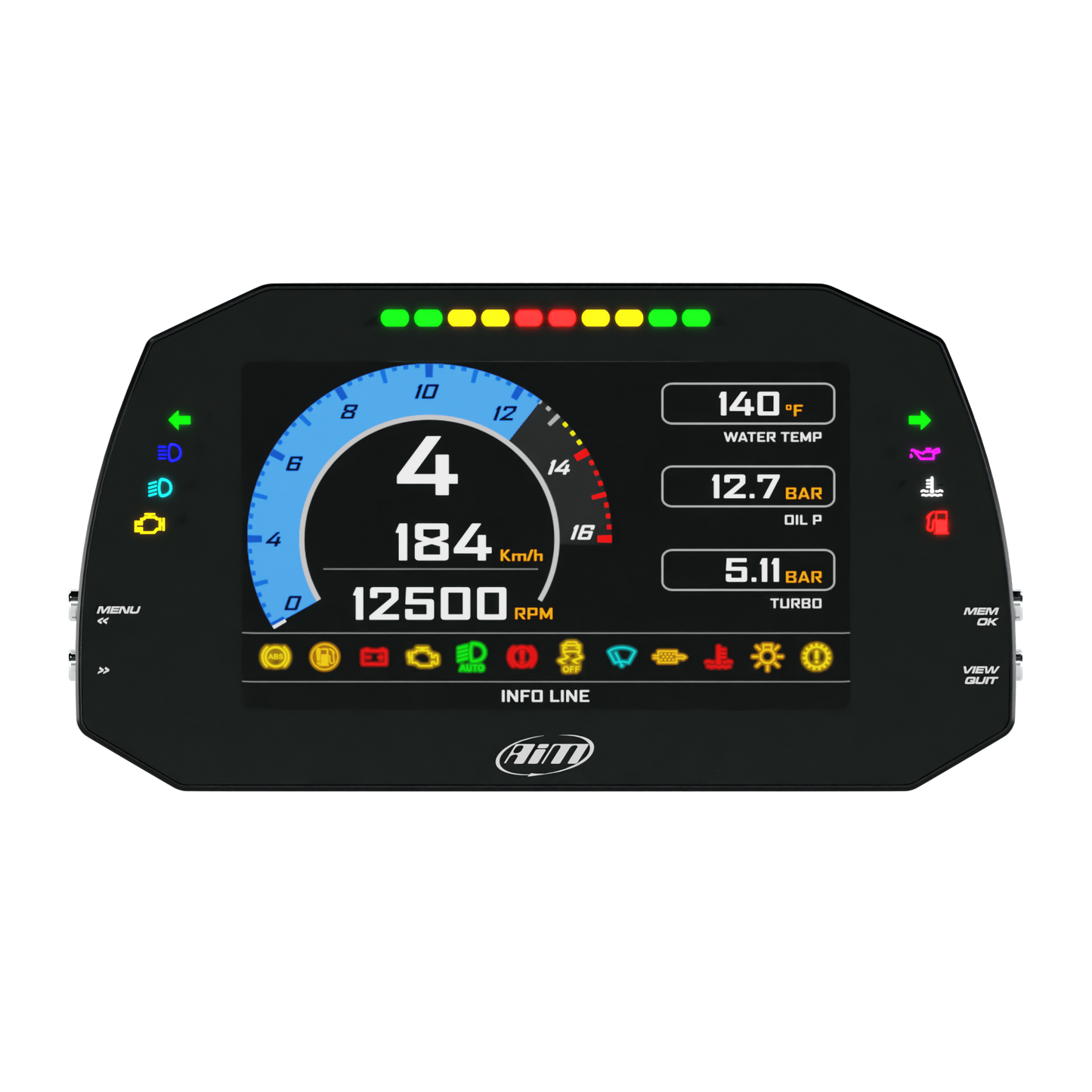 AiM MXG 1.3 Strada IVA Compliant 7" Dash Display Plug and Play, Kit Car Display - AimShop.com