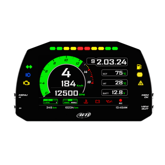 AiM MXK10 Kawasaki Ninja ZX-10R (Gen 4 2011-2015) Plug & Play Dash Logger - AimShop.com