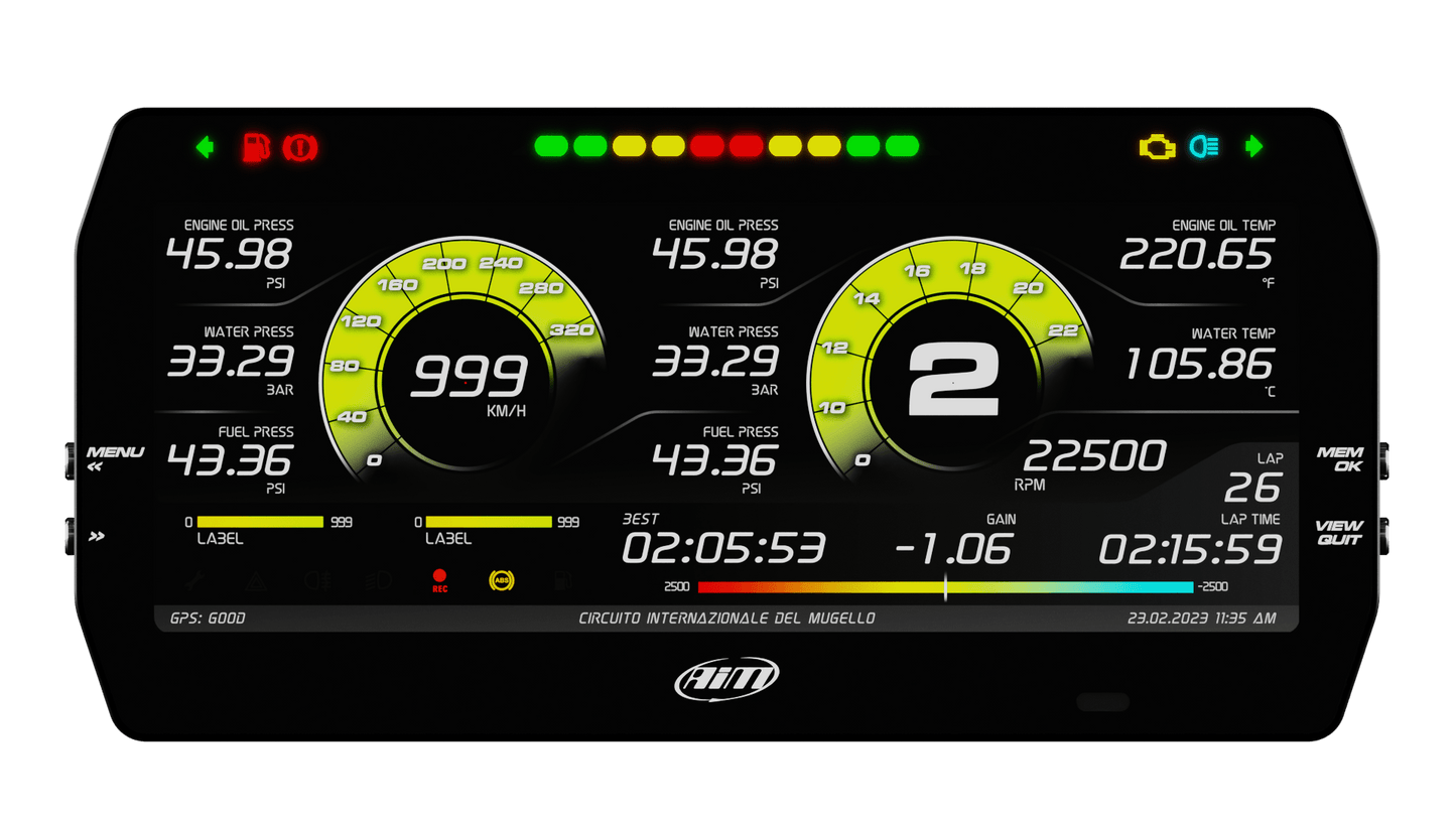 AiM MXT 1.3 10" TFT IVA Compliant Dash Display